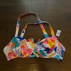 Kitty and Vibe Celine Colorful Abstract Bikini Top